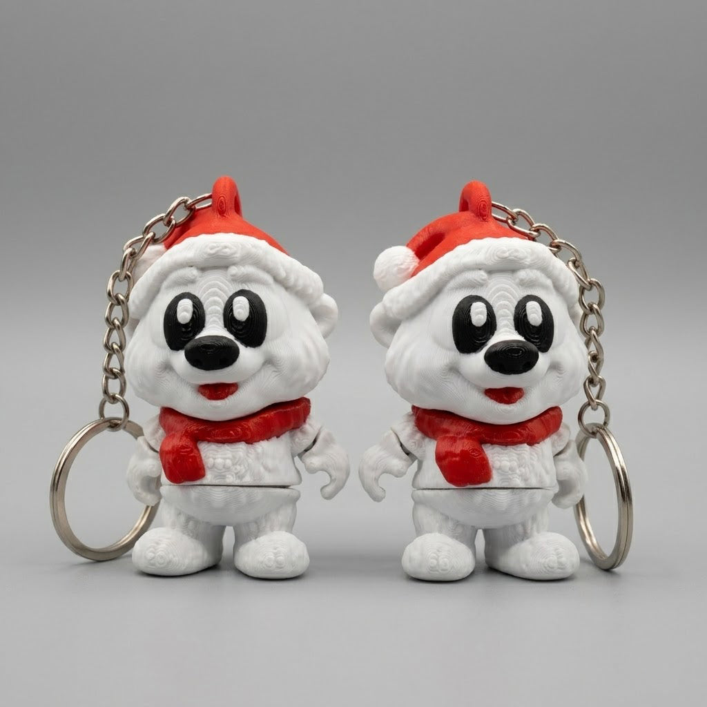 Articulated Polar Bear keychain (pack of 2)