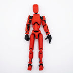 Craftgami DIY Dummy-13 Action Figure Robot | Fully Articulated Action Figure Toy | 3D Printed (5.4inches) (Red-Black)